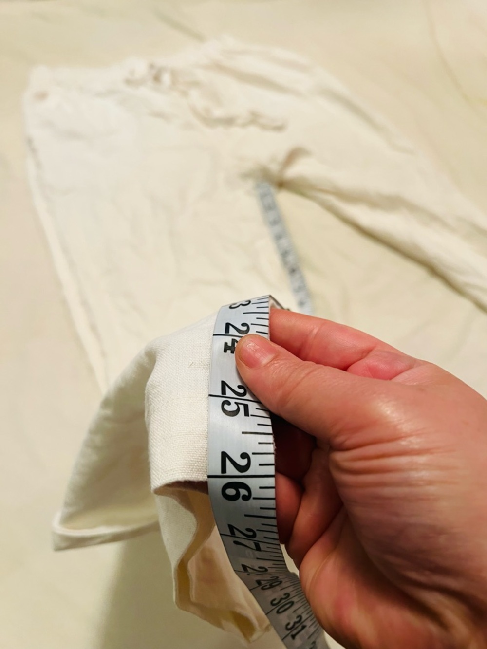 NWOT Lightweight OffWhite Drawstring Lounge Linen Blend Pants. Size Medium - Picture 10 of 13